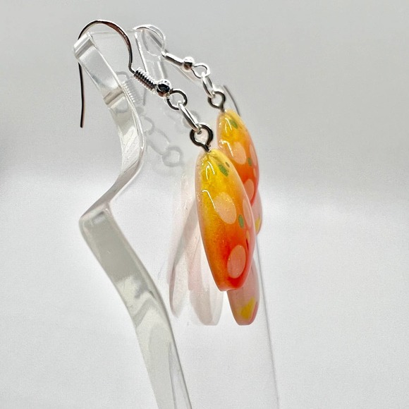 Mushroom Earrings - Glitter Earrings - Nature Earrings - Camping Earrings - Picture 3 of 10